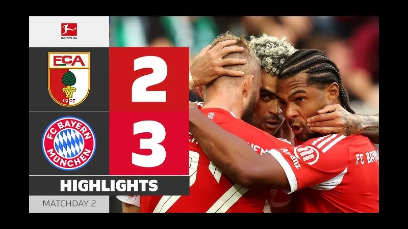 Cầu thủ Bayern Munich vượt qua Augsburg trong trận đấu gay cấn