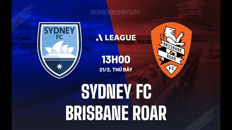 Cầu thủ Sydney FC và Brisbane Roar tranh chấp quyết liệt trên sân